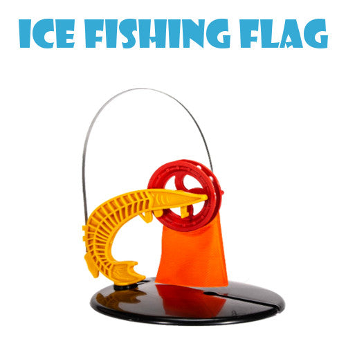 Drapeau de pêche sur glace avec mini moulinet