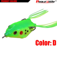 8PCS Mixed Color Frog Soft Lure Set Top Water Lure