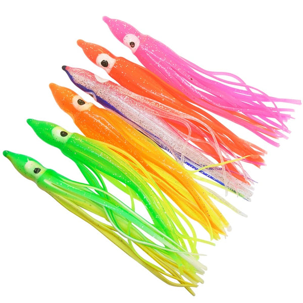 20 Pieces Squid Skirt Hoochies 5cm 9cm 11cm - Great for Salmon Fishing –  Fish Lure Tacklebox