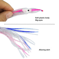 20 Pieces Squid Skirts 5cm 9cm 11cm - Great for Salmon Fishing