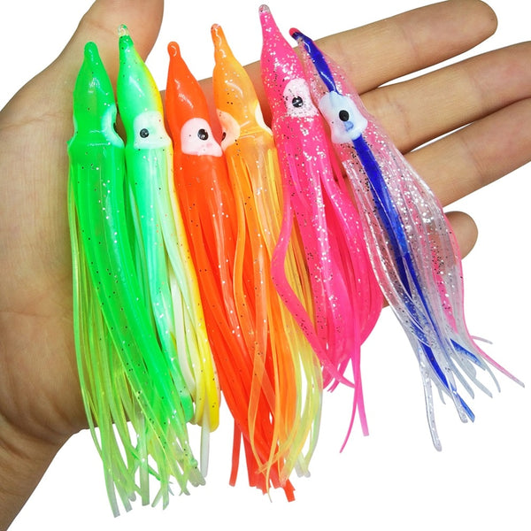 20 Pieces Squid Skirt Hoochies 5cm 9cm 11cm - Great for Salmon