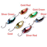5pc/6pc/10pc - 2.5G 32MM Highly Reflective Spoons - Great for trout and freshwater fishing