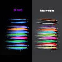 20 Piece Lot 4cm UV Color Flies For Salmon, Bass, Steelhead, etc.