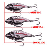 1 Piece Metal Fish Design Vibrating Wobbler Spoon 10g 15g 20g