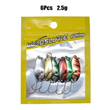 5pc/6pc/10pc - 2.5G 32MM Highly Reflective Spoons - Great for trout and freshwater fishing