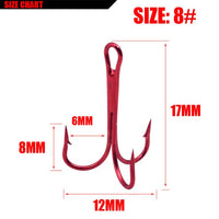 20 Piece Triple Shaft Hook Multiple Sizes Available