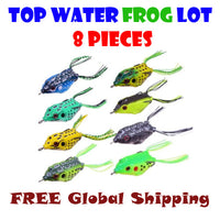 8 Piece Mixed Color Top Water Frogs